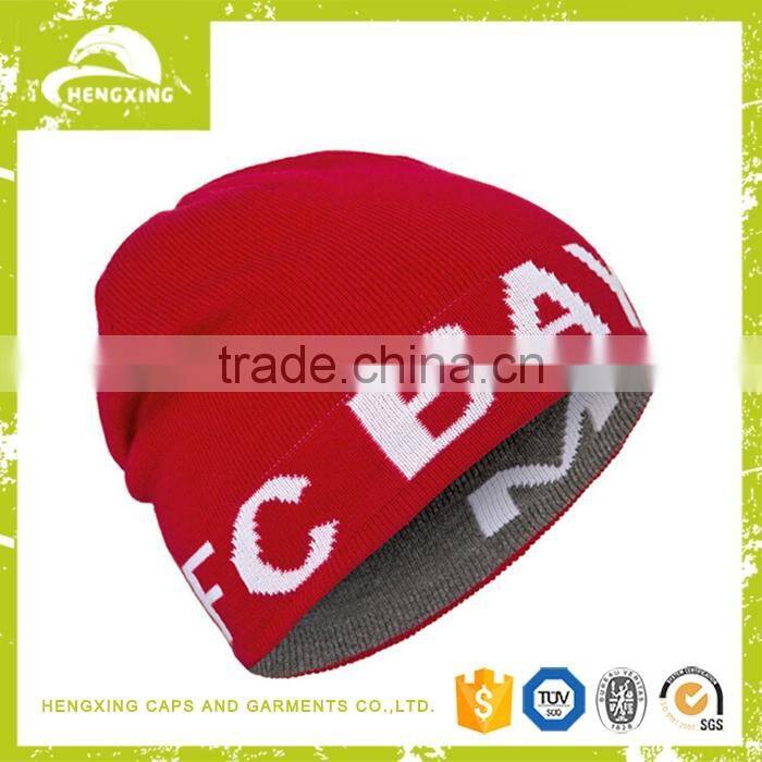 Classic Hot selling jacquard knit cuff beanie