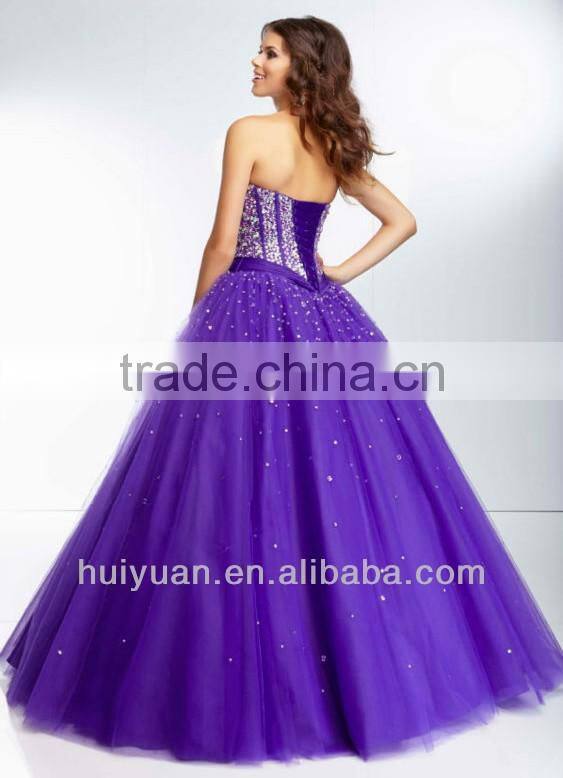 latest v neck backless bling purple ball gown wedding dresses