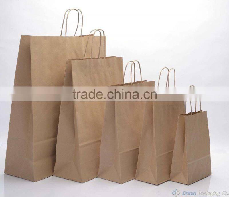 Brown Paper Bags with Brown Twisted Paper Handles