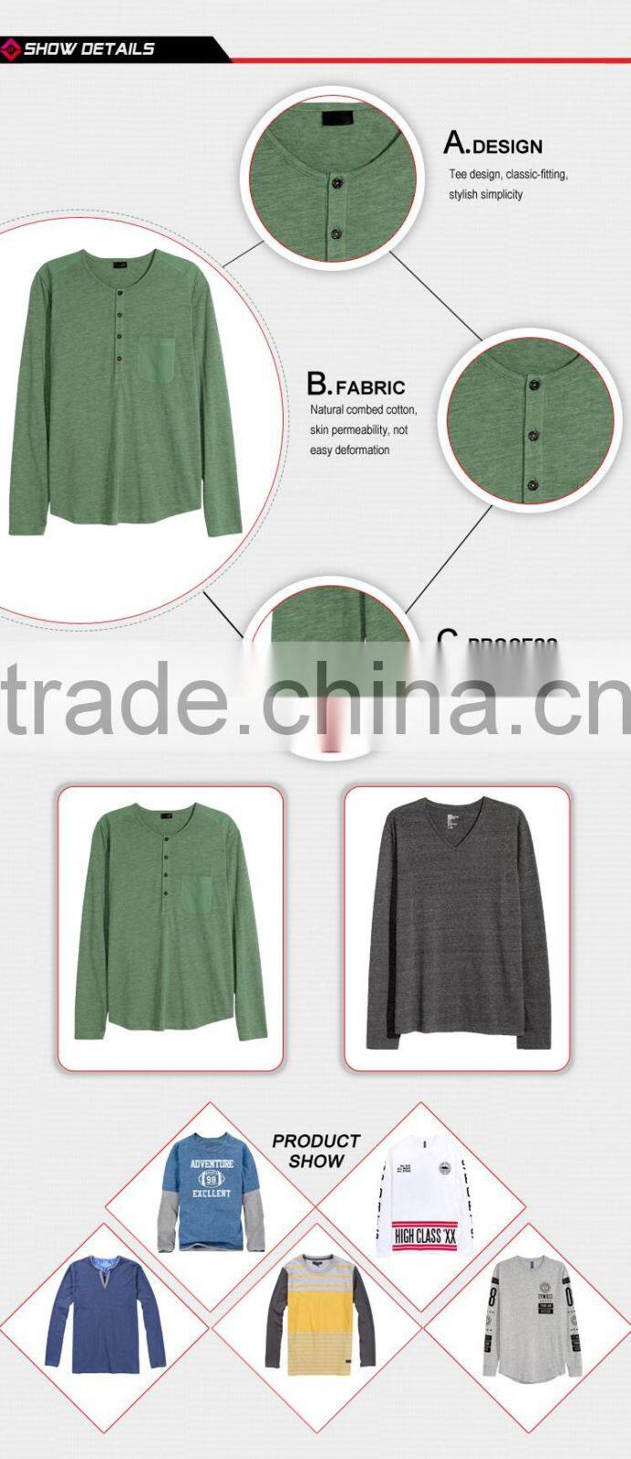 100% cotton and polyester softtextile Green T-shirt with button in front
