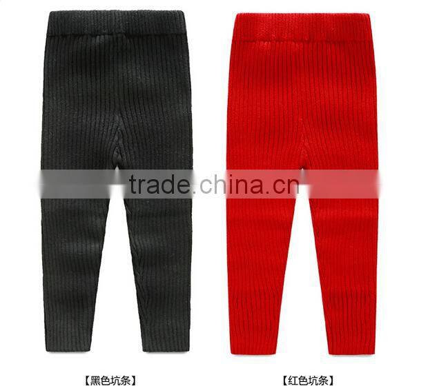 winter rib pattern children knitted leggings