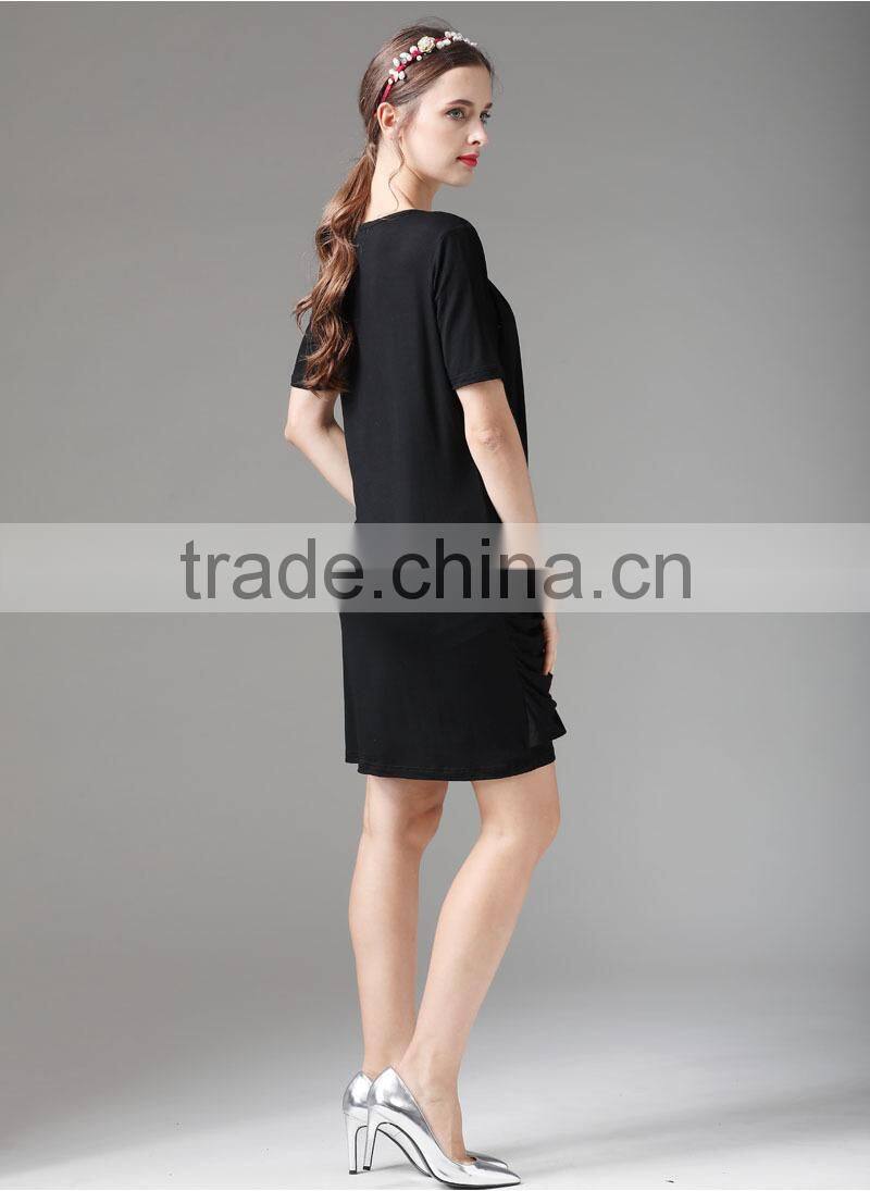 MAMALOVE Soft Knitted Fabric Summer Matern Dress Manufacturer Nurs Clothes Breastfeeding Dress