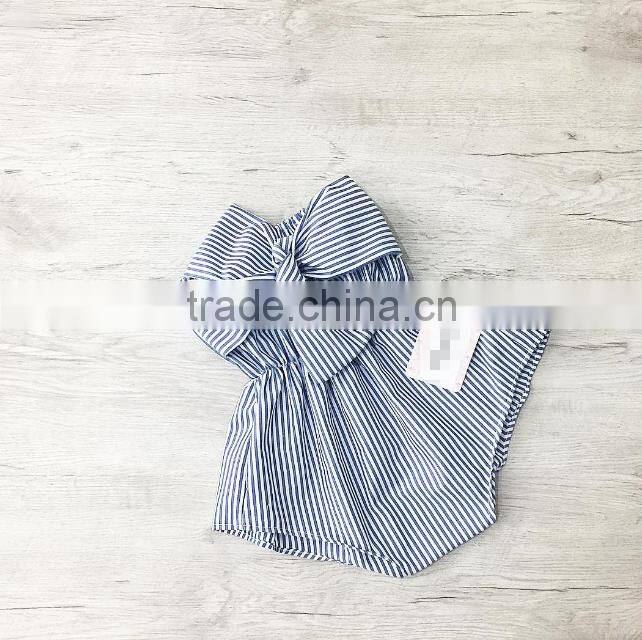 Cotton Fabric Newborn Baby Clothes Off Shoulder Korean Designers Baby Romper