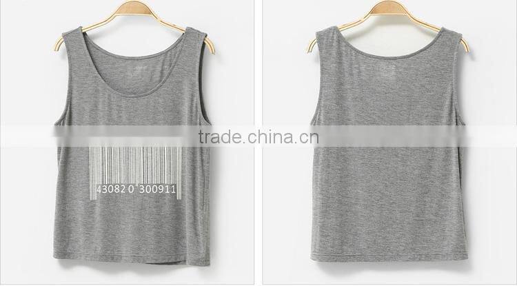 Custom blank grey loose dri fit women casual tank tops wholesale