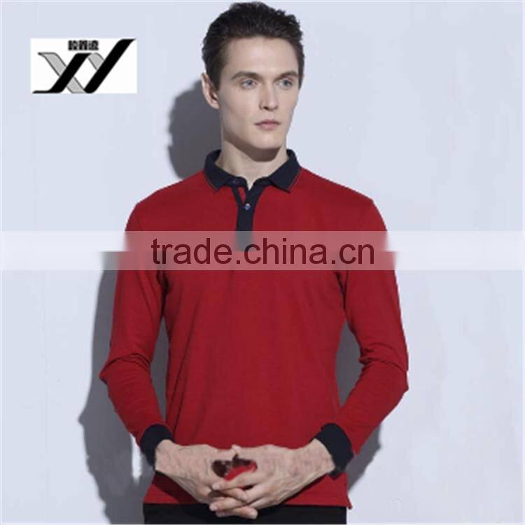 wholesale long Sleeves 100 Cotton Men t-shirt Polo T Shirt