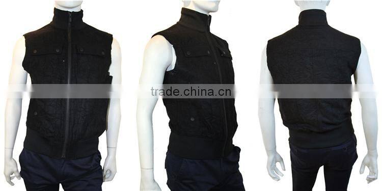 2014-2015 men leather biker vest leather vest cooling