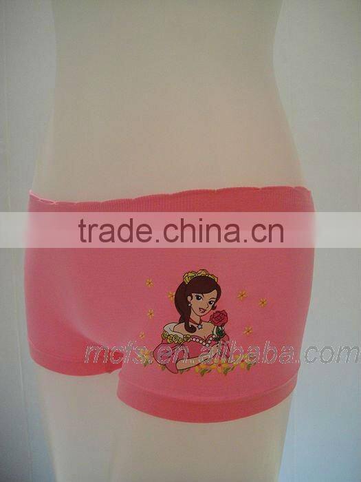 Lovely girls' seamless cartoon boxer shorts/girls boxer shorts