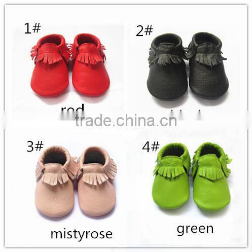 2016 panton colors genuine leather baby moccasins