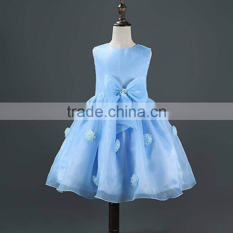 Hot Sales Popular Christmas Baby Girls Kids Flower Petals Party Wedding Prom Fancy Dress 2Colors