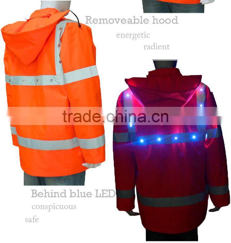 HI Vis Safety Reflective LED Glowing Traffic Road Jackets