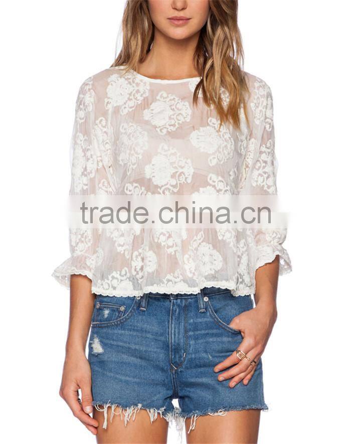 elegant pink women blouse for middle aged women