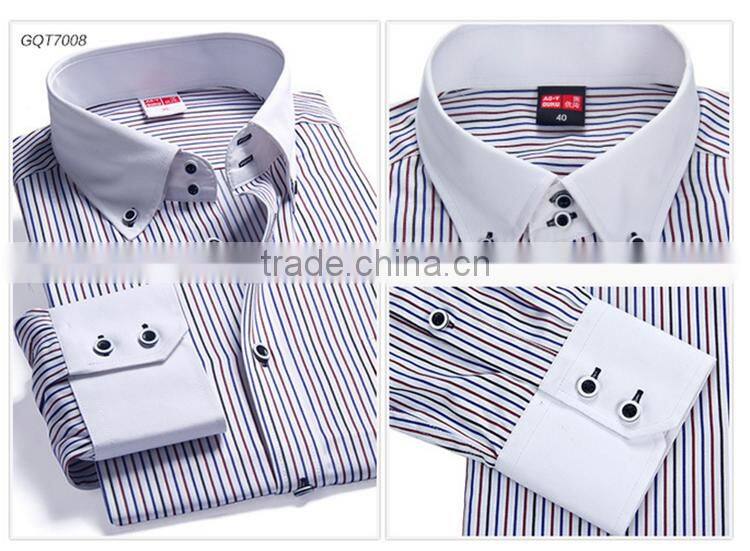 Latest shirt designs for men 2015 long sleeve stripe casual business man shirt