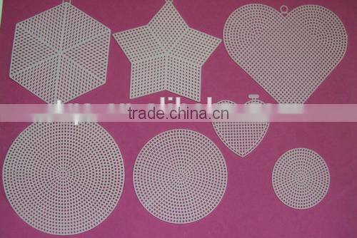 DIY material cross stitch Plastic canvas sheets and shapes /hearts,star,round,Hexagon