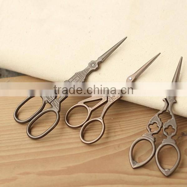 Elegant Golden Carving Garment Sewing Vintage Classic Embroidery Scissors