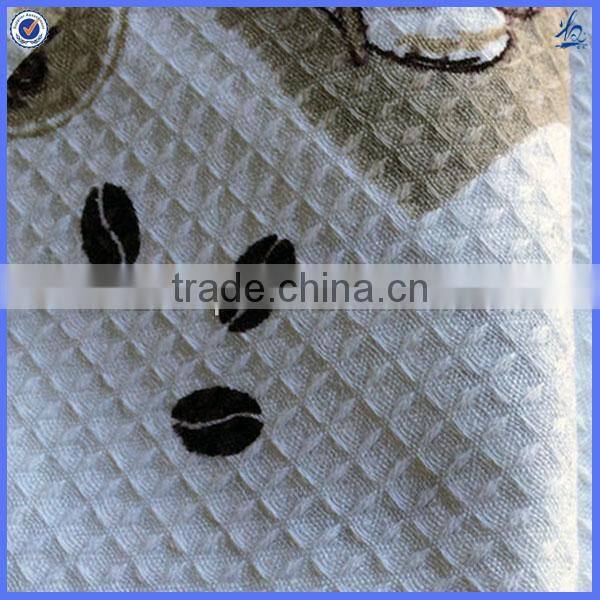 custom printed white cotton waffle weave kitchen towels
