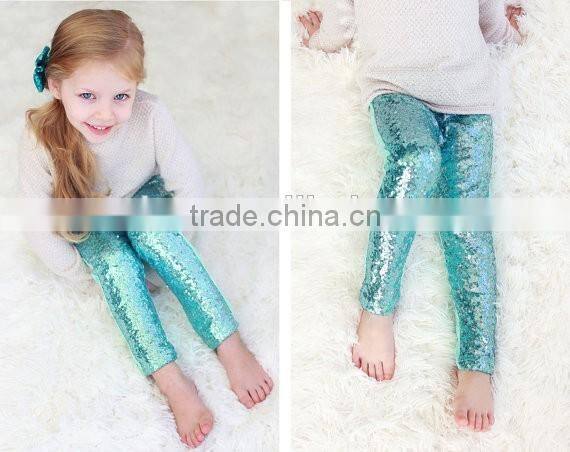 Girls Sequin Pants Aqua Glittery Sequin leggings Aqua leggings Aqua Sparkle Pants Mint Pants toddler girls tights