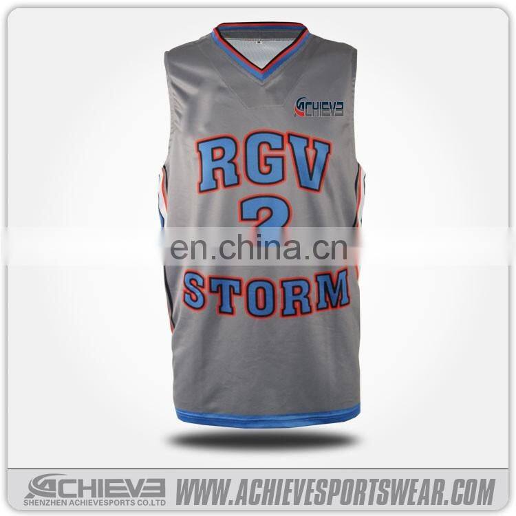 2017 latest basketball jersey design sublimation design your own logo