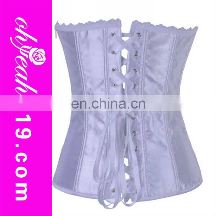 Latest style deep-V white women slimming corset