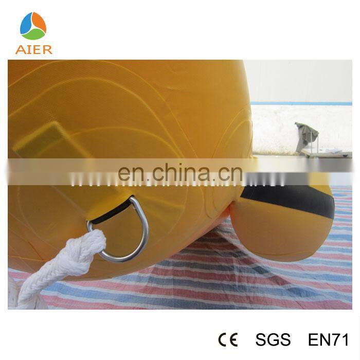 Small yellow Inflatable floating banana boat