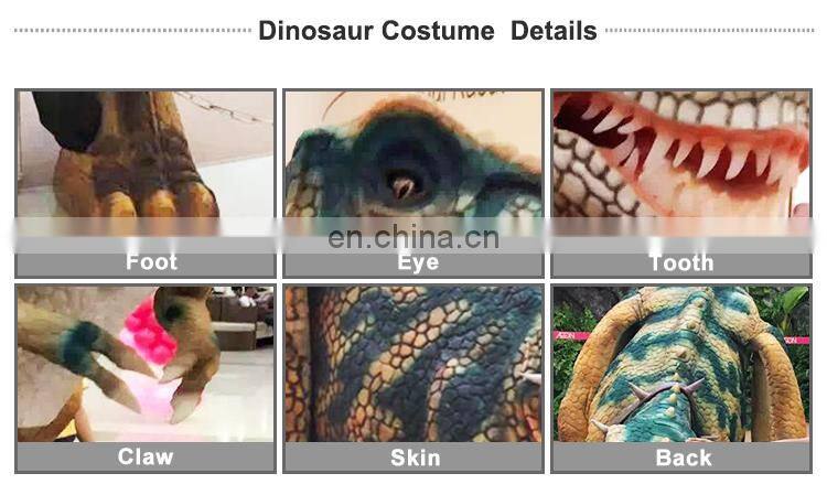 Lifsize Artificial Adult realistic t rex costume for Events