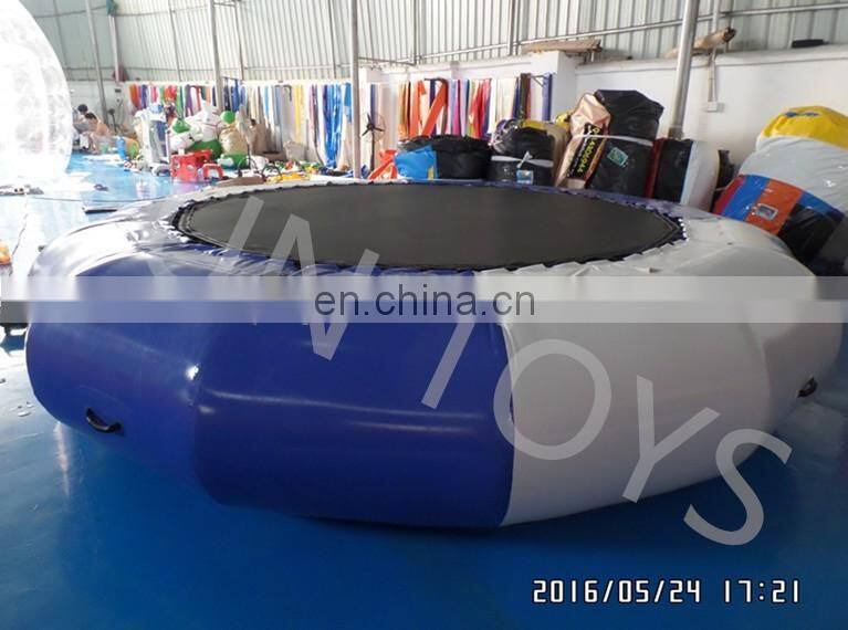 4meters cheap inflatable water jumping trampoline for children water park obstacles