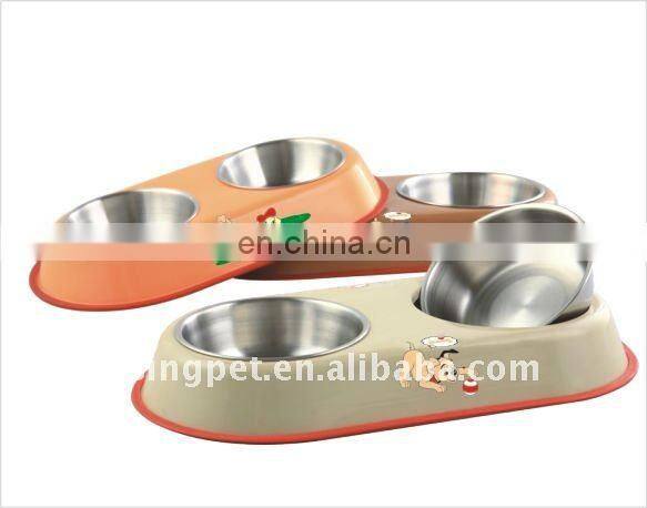 Stainless steel dog bowl