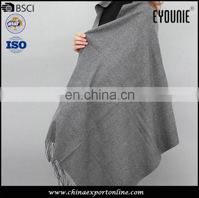 Custom Wholsale in stock ladies grey soft long cotton shawl