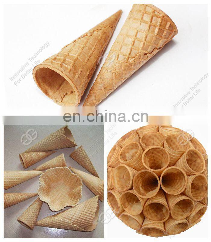 Full Automatic Rolled Waffle Ice Cream Cone Baking Roller Machine Price Sugar Cone Production Line