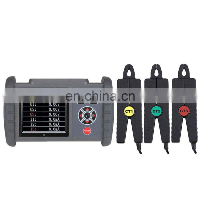 High-precision AC 600V three-phase digital phase volt-ampere meter with USB