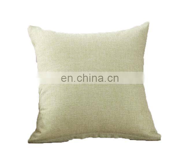 Cool colors linen cushion cover solid throw pillow case cover for couch