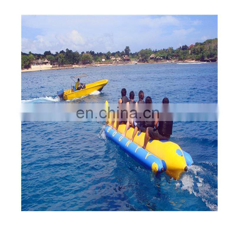 Factory Price 5 Seaters PVC Inflatable Banana Boat Commercial Flying Fish For Water Games