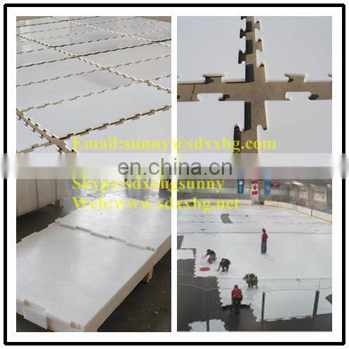 Seasonal park and holiday ice rinks/UHMWPE skating surface/artificial hot Ice boards