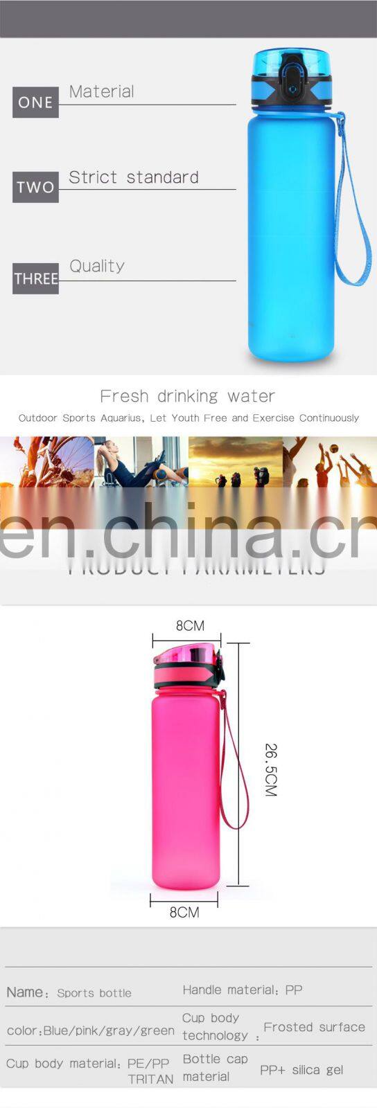 Eco Friendly Bpa Free Plastic Tritan Travel Drink Bottles For Juicer