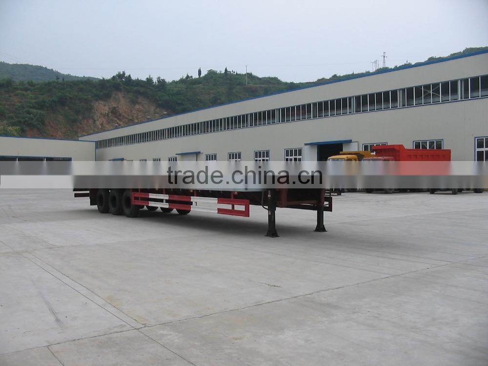 Dongfeng EQ9400TPBL tri-axle flatbed semi-trailer for sales LW