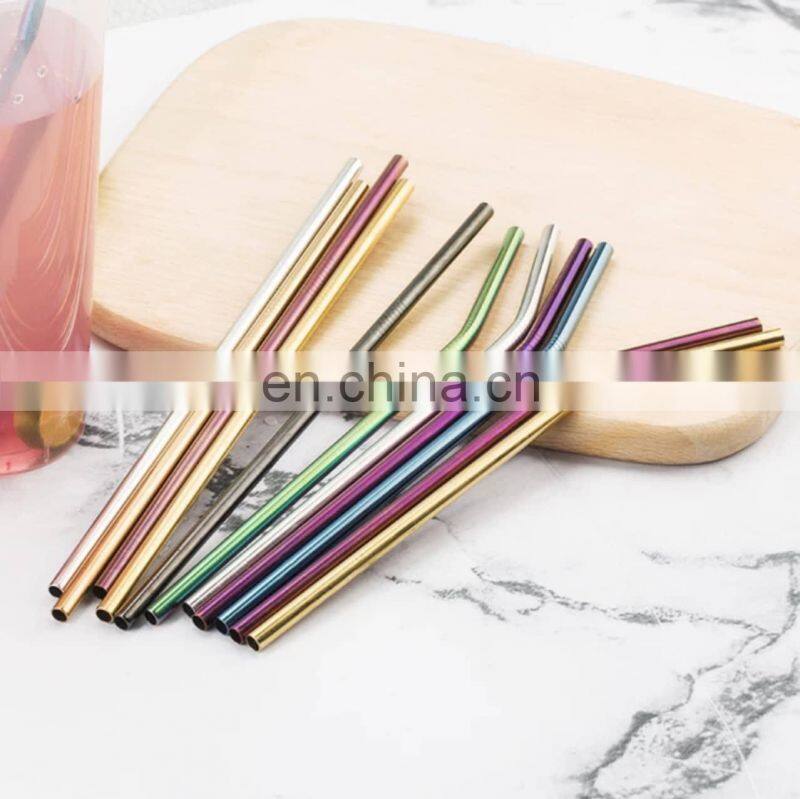 Metal Stainless Steel Drinking Straw Reusable 304 Stainless Steel Straw