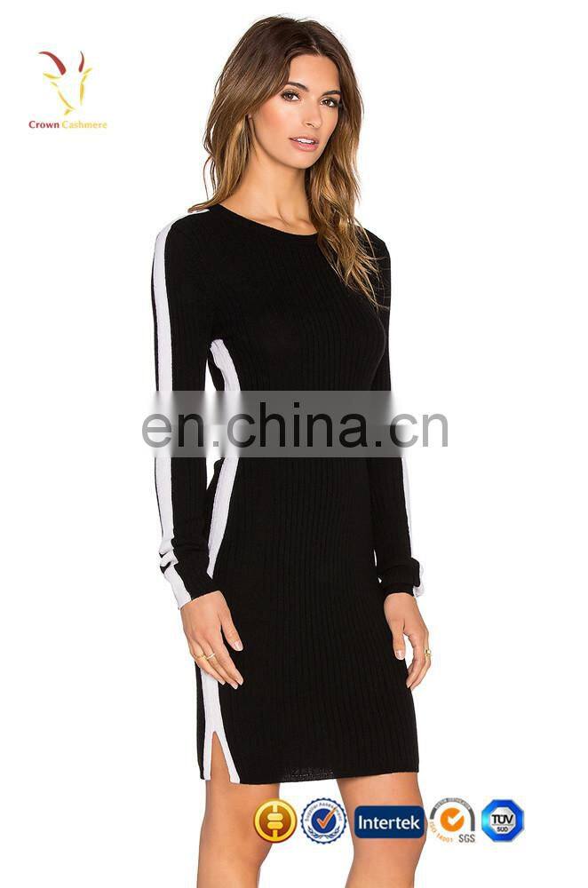 Wool Knit Long Sweater Dress Women