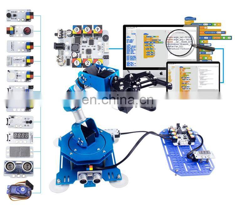 6DOF Robot Arm 6-Axis Aluminum Robotic Arm with Servos Finished Version for Arduino Scratch