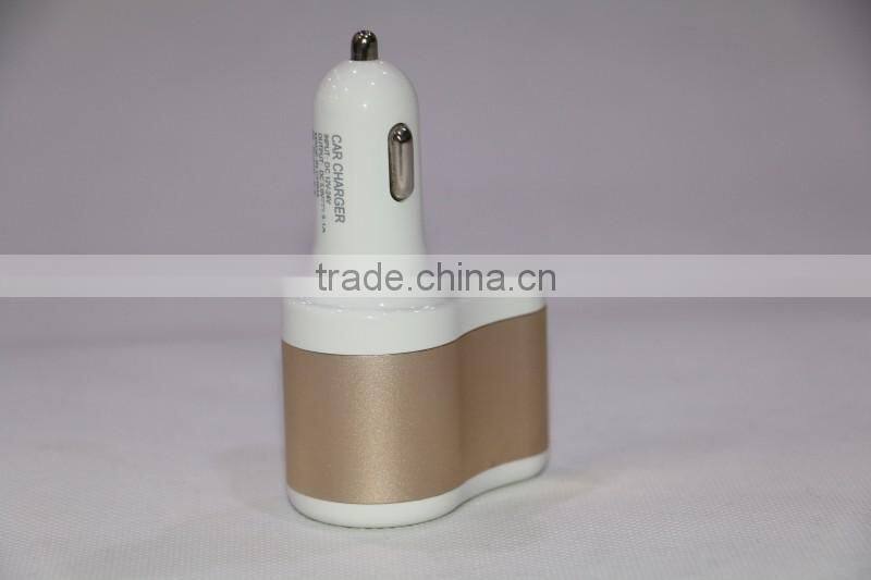 Multi car adapter new design 12V car cigar lighter adapter with two USB output with english retail box