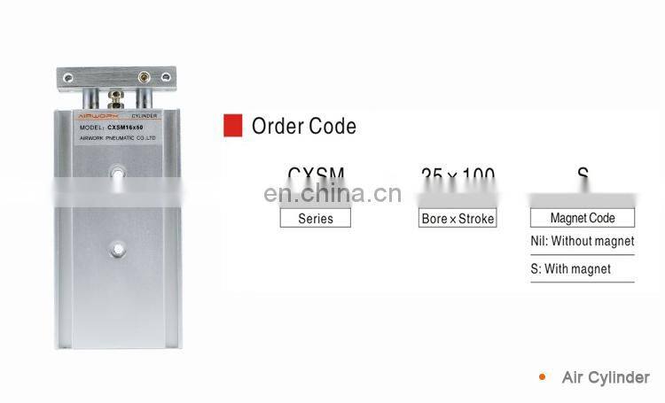 CXS SMC double acting rod piston pneumatic cylinder