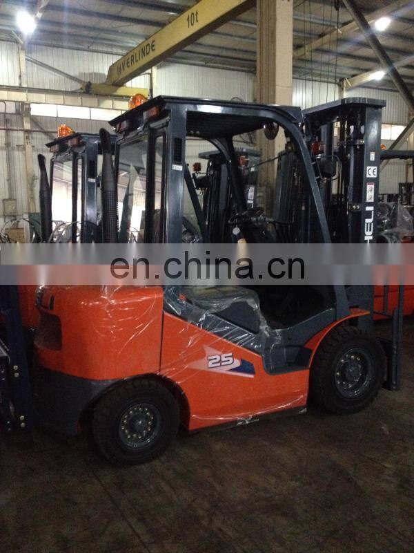 Forklift Gasoline 2.5 Tonne heli forklift cpqd25 with 4m mast for container
