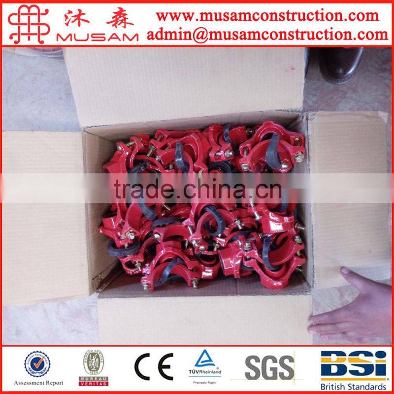 FM Approved Grooved Fitting ductile iron cast Threaded Mechanical Tee