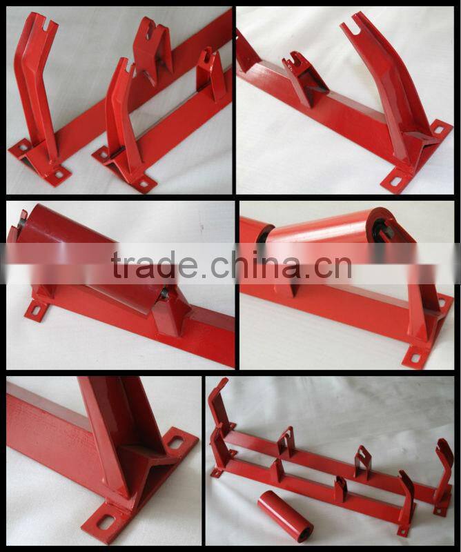 conveyor trough roller set, trough roller with frame