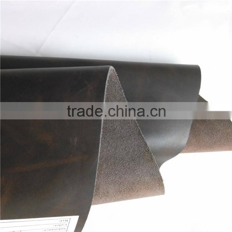 Cow pull up genuine china leather
