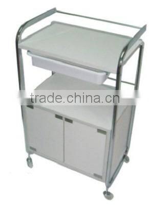 salon equipment wooden hair salon trolley , spa beauty trolley