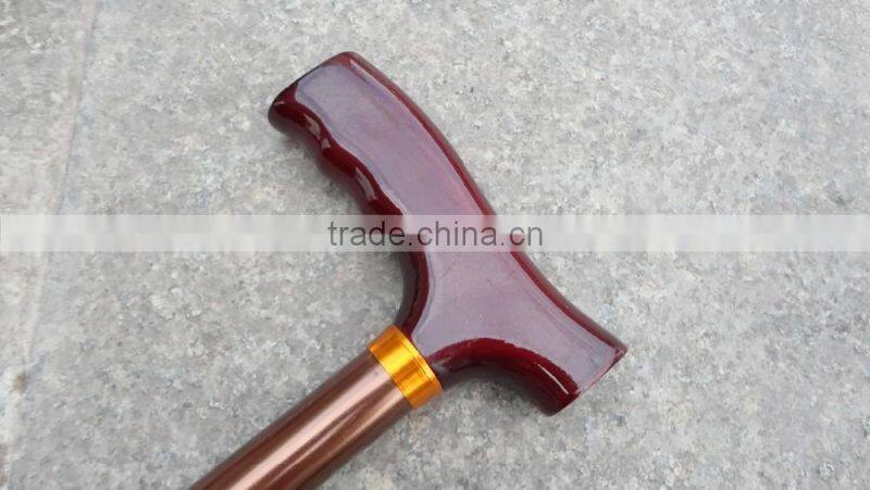 5-Sections Foldable Walking Cane Brown Color