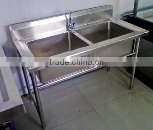 APEX customized restaurant stainless steel double bowl kitchen sink