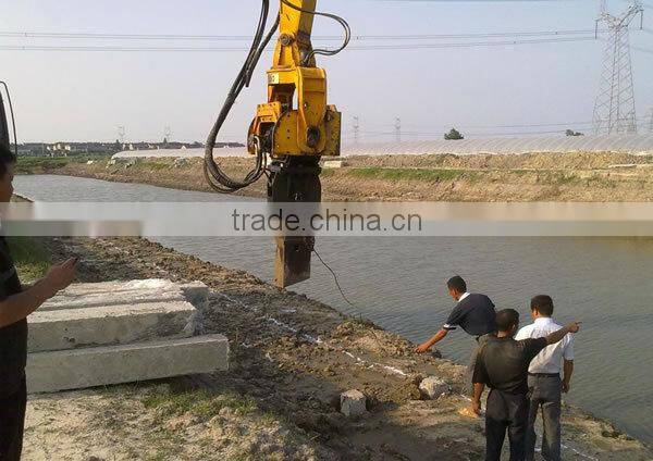 excavator mounted pile driver