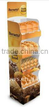Customized Promotion Cardboard Floor Diaplay For Food In Supermarket