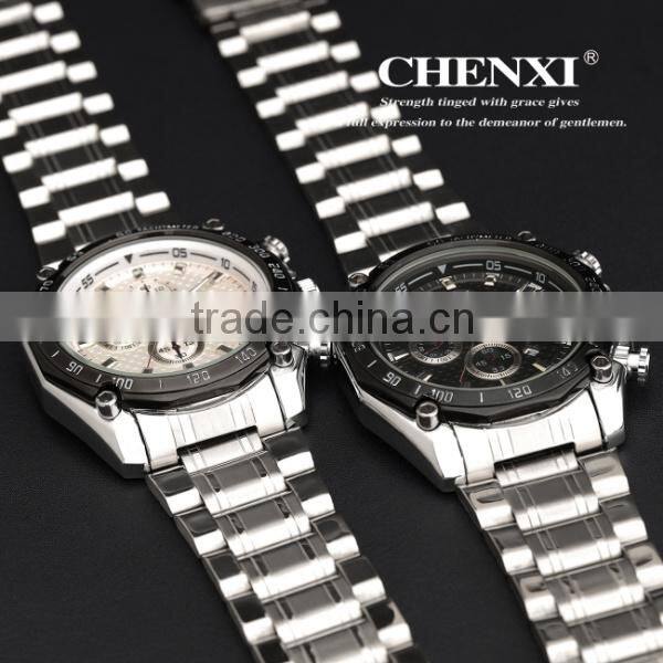TOP-END Quality Fashion Stainless Steel Quartz Date Wrist Watch Men