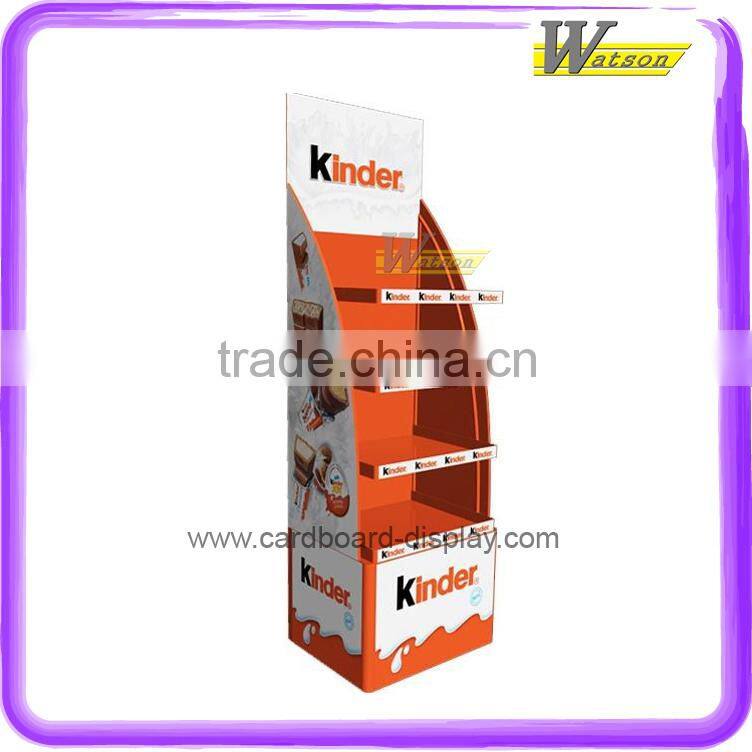 hot sale books promotion customized corrugated 4 layer display stand shelf